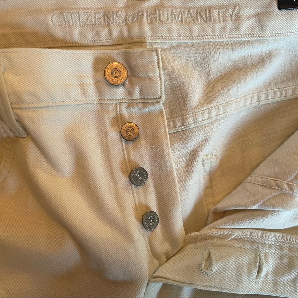 Citizens Of Humanity White Cropped Boyfriend Jeans - Picture 4 of 6